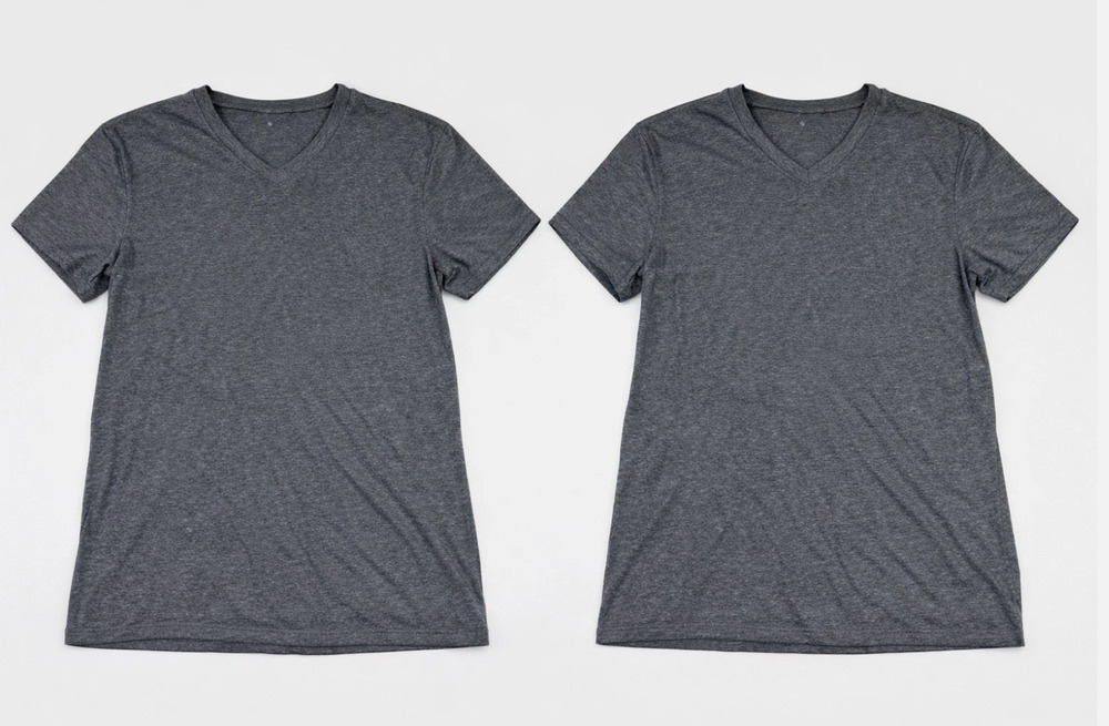 Men's V-Neck T-Shirt Goodfellow & Co Gray Size Large (2 Pack)